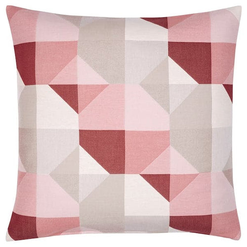 SVARTHÖ Cushion cover - pink/beige 50x50 cm ,