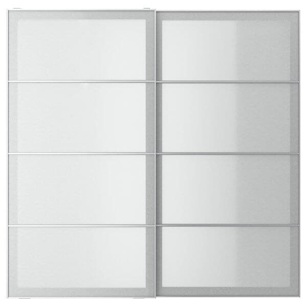 SVARTISDAL - Pair of sliding doors, white paper effect, 200x201 cm - best price from Maltashopper.com 29439793