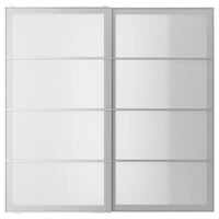 SVARTISDAL - Pair of sliding doors, white paper effect, 200x201 cm - best price from Maltashopper.com 29439793