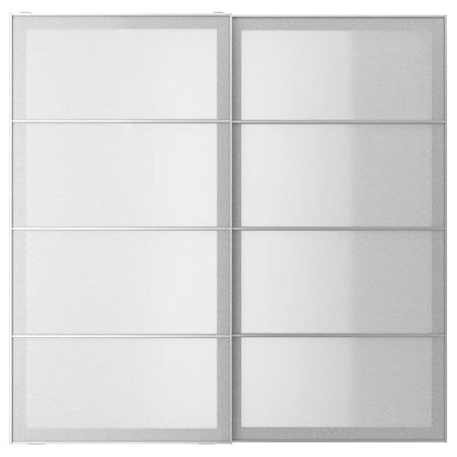 SVARTISDAL - Pair of sliding doors, white paper effect, 200x201 cm