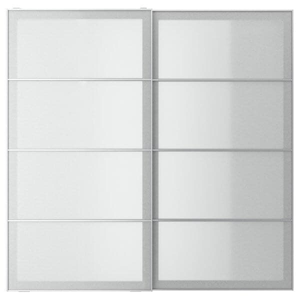 SVARTISDAL - Pair of sliding doors, white paper effect, 200x201 cm