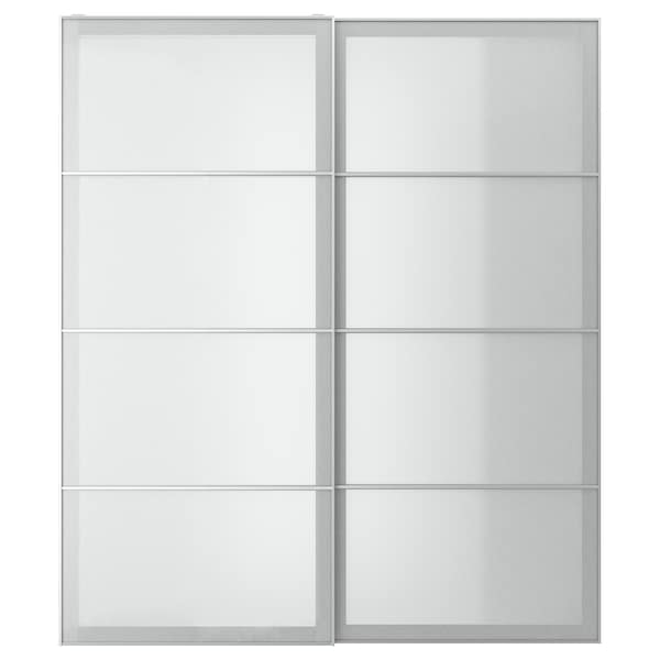 SVARTISDAL - Pair of sliding doors, white paper effect, 200x236 cm - best price from Maltashopper.com 79439795