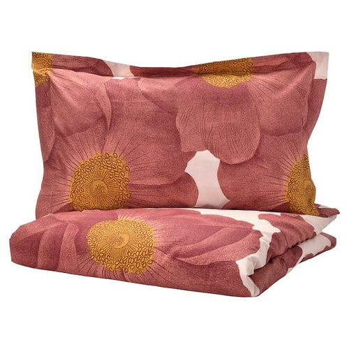 SVARTKLINT - Duvet cover and pillowcase, light pink/dark pink, 150x200/50x80 cm