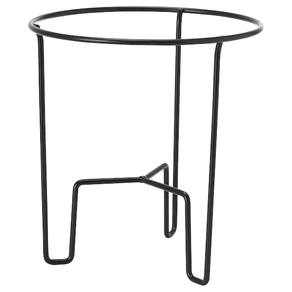 SVARTPEPPAR - Plant stand, in/outdoor black, 21 cm