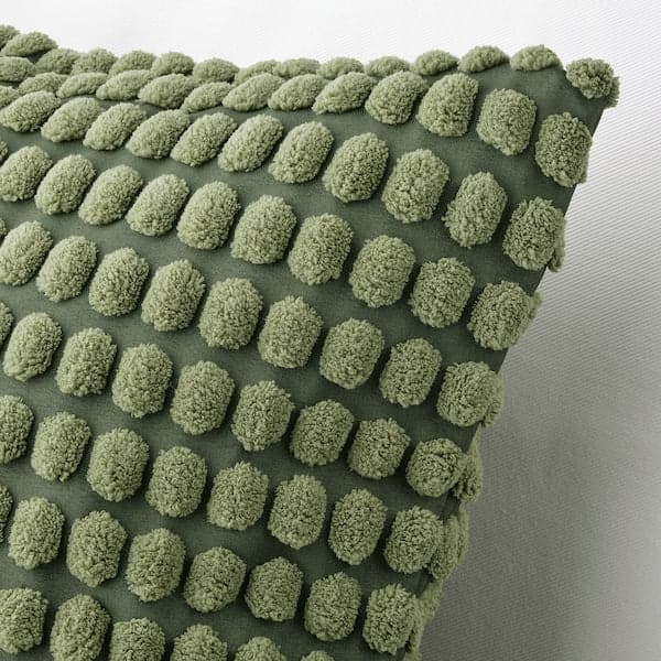Ikea SVARTPOPPEL - Cushion cover, green-yellow, 65x65 cm