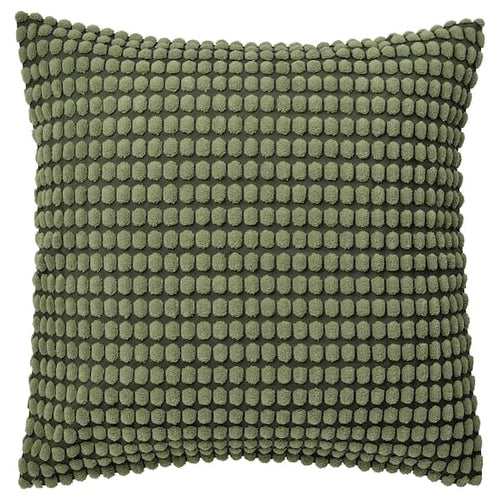 SVARTPOPPEL - Cushion cover, green-yellow, 65x65 cm