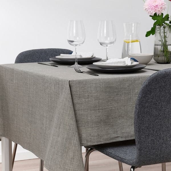 Ikea SVARTSENAP - Tablecloth, grey, 145x240 cm