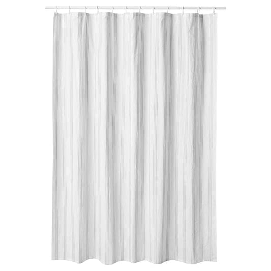 Ikea SVARTSTARR - Shower Curtain, White/Grey, 180x200 cm ,