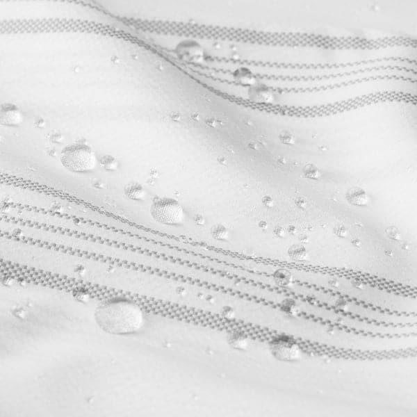 Ikea SVARTSTARR - Shower Curtain, White/Grey, 180x200 cm ,