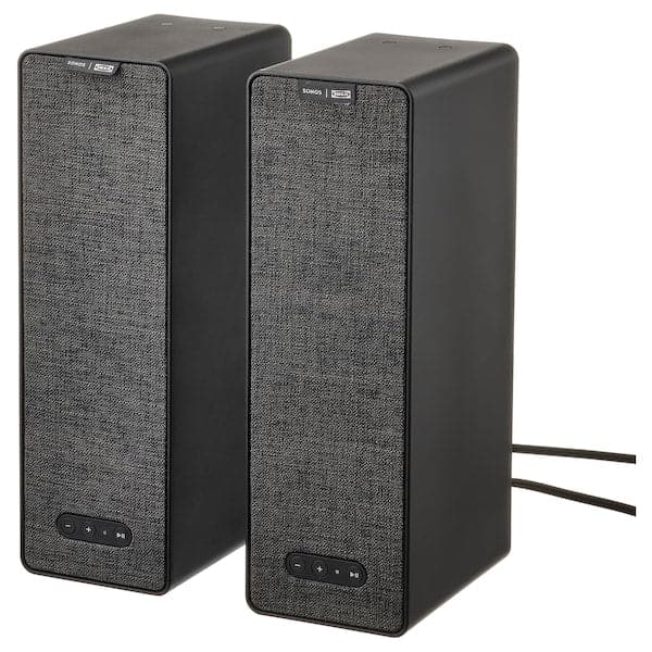 SYMFONISK - Wi-Fi Box speaker, black/set of 2 gen 2 - best price from Maltashopper.com 59504169