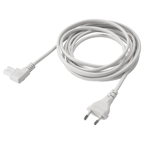 SYMFONISK Power supply cable - fabric/white 3.5 m , 3.5 m
