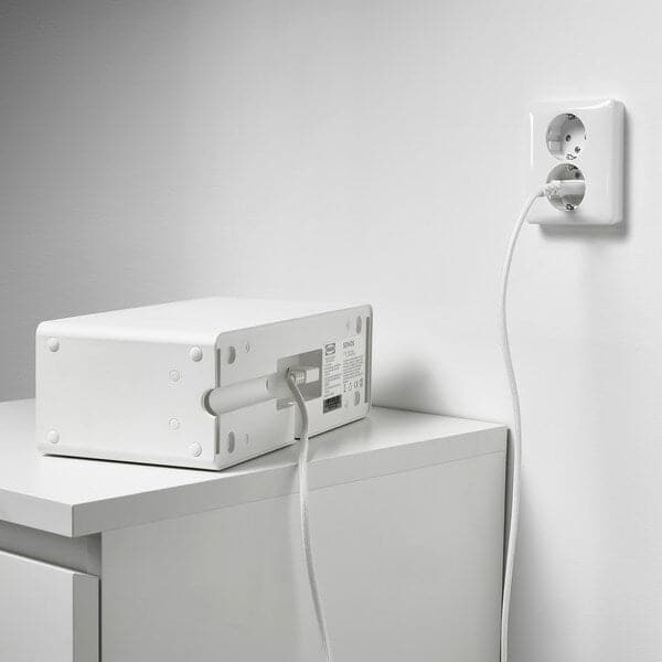 SYMFONISK Power supply cable - fabric/white 3.5 m , 3.5 m - best price from Maltashopper.com 20492332