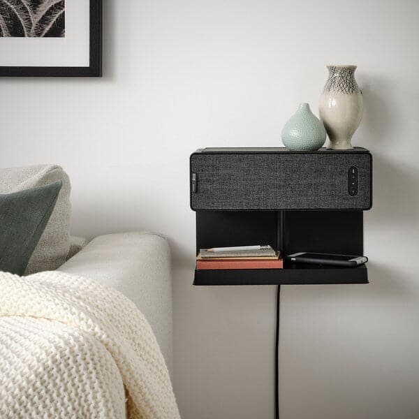 SYMFONISK - Box combination with shelf, black/gen 2 - best price from Maltashopper.com 29516135