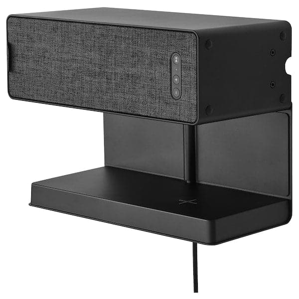 SYMFONISK - Box combination with shelf, black/gen 2