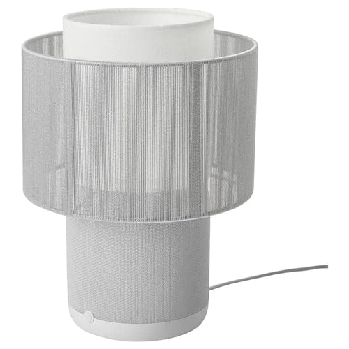 SYMFONISK Wi-Fi lamp/speaker/fabric paral - white ,