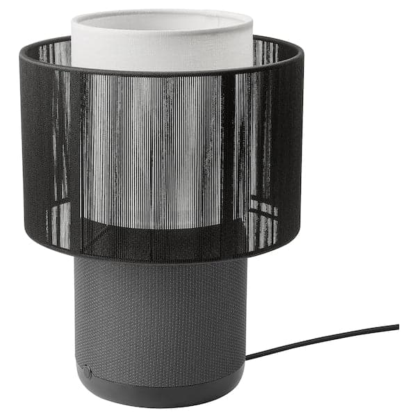 SYMFONISK Wi-Fi Lamp/Speaker/Fabric Part - Black , - best price from Maltashopper.com 69430917