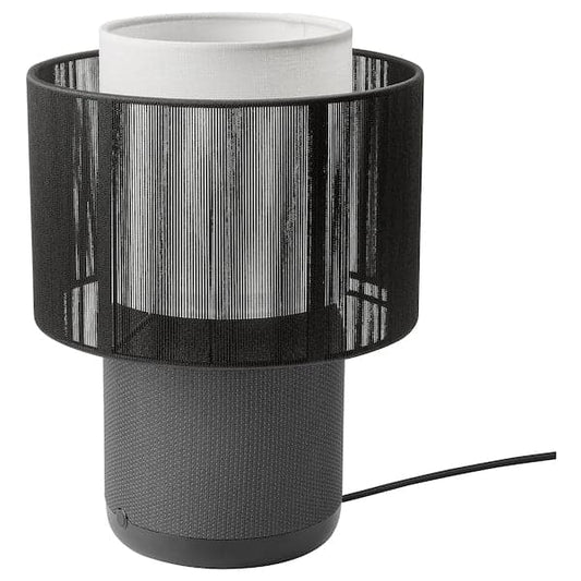 SYMFONISK Wi-Fi Lamp/Speaker/Fabric Part - Black , - best price from Maltashopper.com 69430917