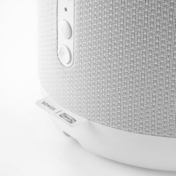SYMFONISK Wi-Fi lamp/speaker, glass lampshade - white ,