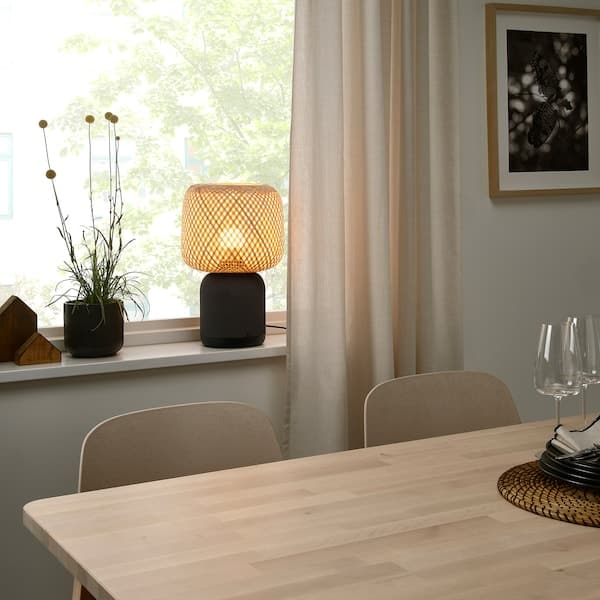 SYMFONISK - Shade for speaker lamp base, bamboo - best price from Maltashopper.com 60546012