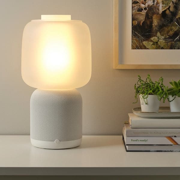 SYMFONISK - Shade for speaker lamp base, glass/white - best price from Maltashopper.com 30494750