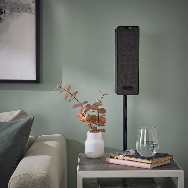 SYMFONISK - Bookshelf speaker floor stand, black - best price from Maltashopper.com 60494744