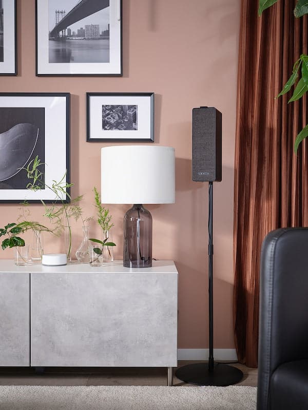 SYMFONISK - Bookshelf speaker floor stand, black - best price from Maltashopper.com 60494744