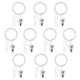 SYRLIG curtain ring with clip and hook, white, 25 mm, 10 pack