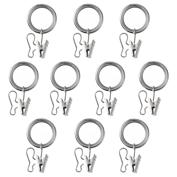 SYRLIG - Curtain ring with clip and hook , 38 mm - best price from Maltashopper.com 80489789