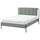 TÄLLÅSEN upholstered bed frame, Kulsta grey-green/Lindbåden, 140x200 cm