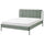 TÄLLÅSEN upholstered bed frame, Kulsta grey-green/Lindbåden, 160x200 cm