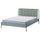 TÄLLÅSEN - Upholstered bed frame/mattress, Kulsta grey-green/Valevåg extra-rigid, ,