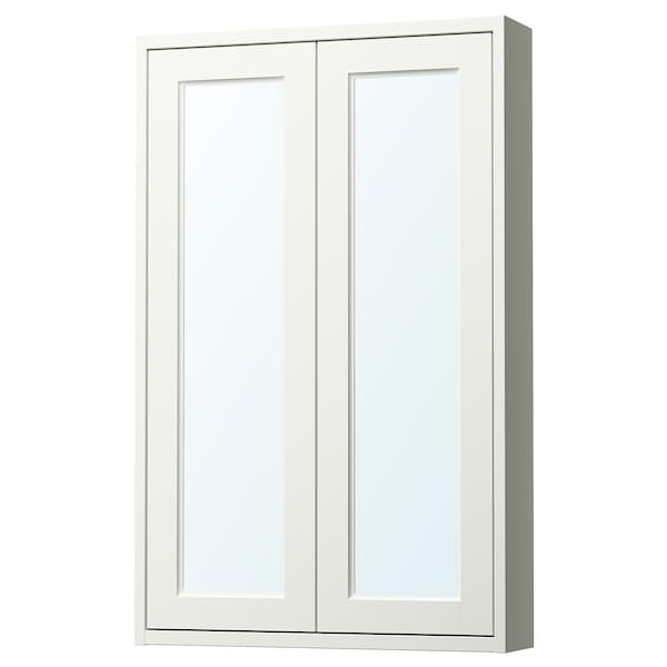 Ikea TÄNNFORSEN - Mirror cabinet with doors, white, 60x15x95 cm