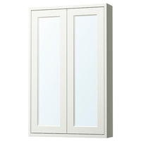 TÄNNFORSEN - Mirror cabinet with doors, white, 60x15x95 cm - best price from Maltashopper.com 30535128