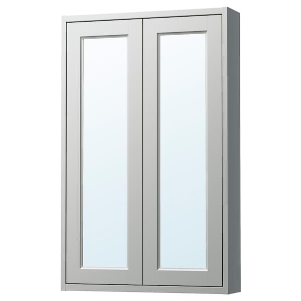 Ikea TÄNNFORSEN - Mirror cabinet with doors, light grey,60x15x95 cm