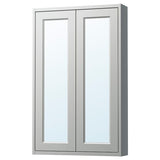 TÄNNFORSEN mirror cabinet with doors, light grey, 60x15x95 cm