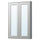 TÄNNFORSEN - Mirror cabinet with doors, light grey,60x15x95 cm
