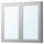 TÄNNFORSEN - Mirror cabinet with doors, light grey,100x15x95 cm