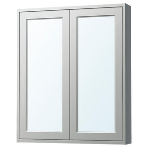 Ikea TÄNNFORSEN - Mirror cabinet with doors, light grey,80x15x95 cm