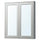 TÄNNFORSEN - Mirror cabinet with doors, light grey,80x15x95 cm