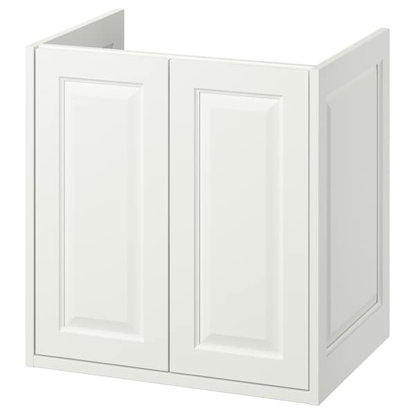 TÄNNFORSEN - Wash-stand with doors, white, 60x48x63 cm - best price from Maltashopper.com 20535124