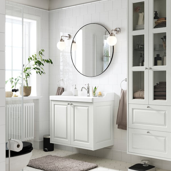TÄNNFORSEN - Wash-stand with doors, white, 80x48x63 cm - best price from Maltashopper.com 60535122