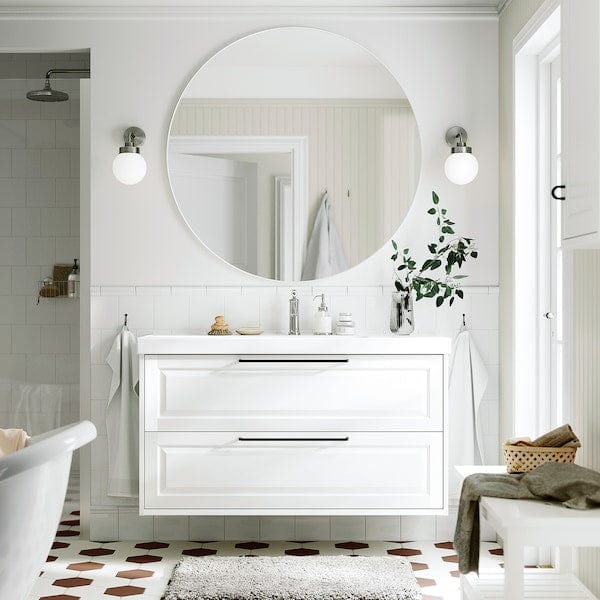 Ikea TÄNNFORSEN / ORRSJÖN - Washbasin/drawer unit/misc, white,122x49x69 cm