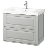 TÄNNFORSEN / ORRSJÖN wash-stnd w drawers/wash-basin/tap, light grey, 82x49x69 cm
