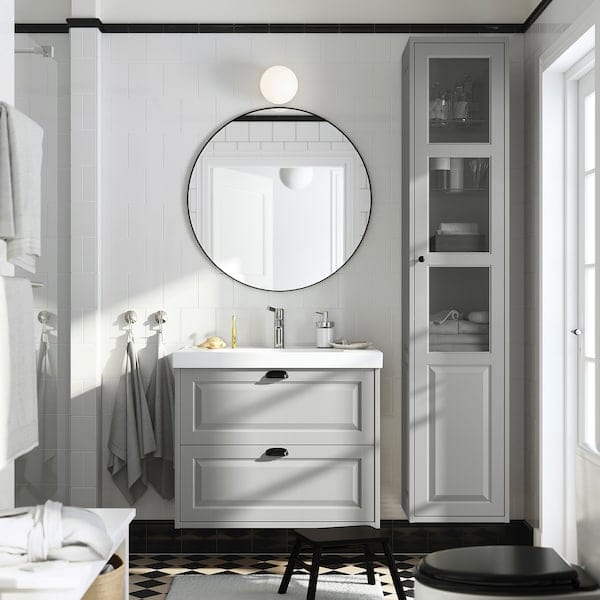 Ikea TÄNNFORSEN / ORRSJÖN - Washbasin/drawer unit/misc, light grey,82x49x69 cm