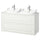TÄNNFORSEN / RUTSJÖN - Washbasin/drawer/mixer unit, white/marble white effect,122x49x76 cm
