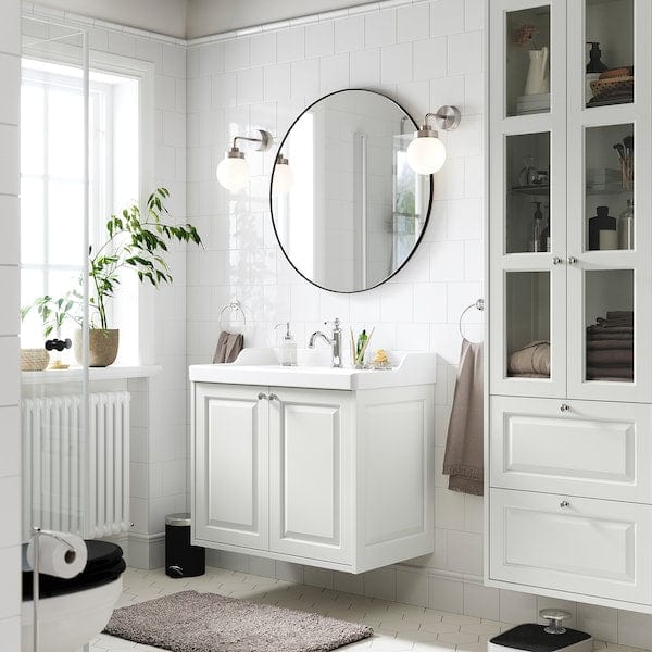 Ikea TÄNNFORSEN / RUTSJÖN - Washbasin / washbasin unit/mixer, white,82x49x74 cm