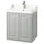 TÄNNFORSEN / RUTSJÖN - Washbasin / washbasin unit/mixer, light grey,62x49x74 cm