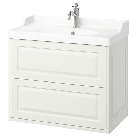 Ikea TÄNNFORSEN / RUTSJÖN - Washbasin/drawer unit/misc, white,82x49x74 cm