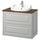 TÄNNFORSEN / RUTSJÖN - Washbasin/drawer unit/misc, light grey/brown walnut effect,82x49x76 cm