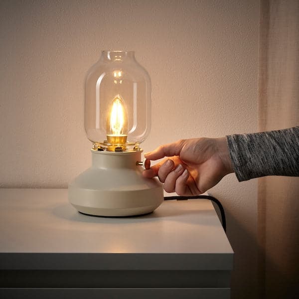 TÄRNABY Table lamp - beige 25 cm , 25 cm - best price from Maltashopper.com 60508072